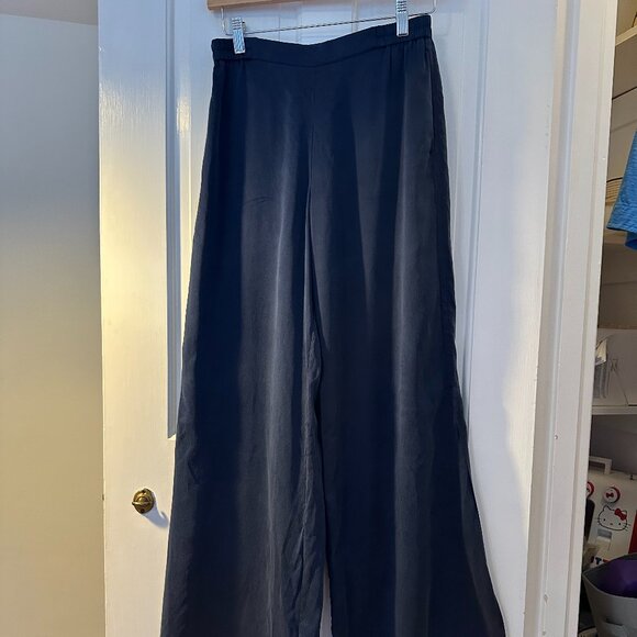 Lunya Washable Silk High Rise Pajama Set (Navy) (Small) - Picture 6 of 8